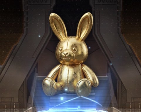 Golden Rabbit Doll